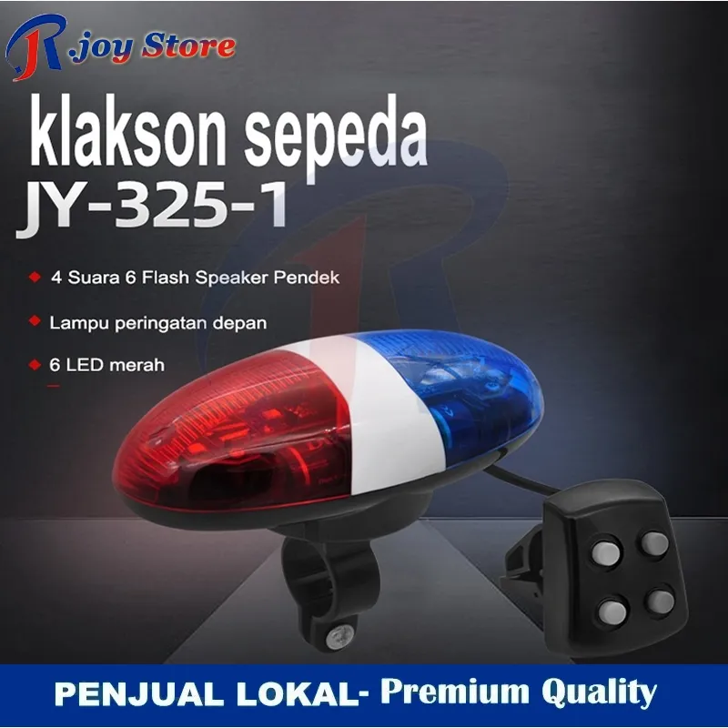MODEL TERBARU LAMPU LED JING YI JY-325-1 sepeda 4-nada klakson elektronik lampu belakang sepeda gunung klakson sepeda