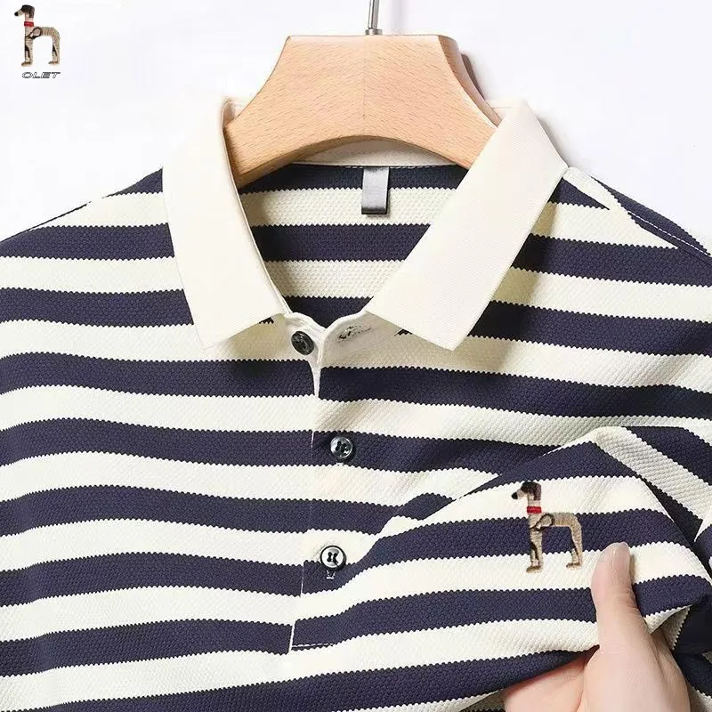 Olet Polo Shirt Pria baju polo original 100% kaos stripe pria