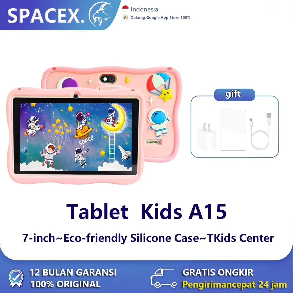 Spacextab Tablet Anak Baru 7 inch (RAM8GB+ROM128GB) Tab layar definisi tinggi komputer tablet belajar hiburan kantor tablet Tablet Android Tablet Jaminan Resmi Tablet Mesin Pembelajaran
