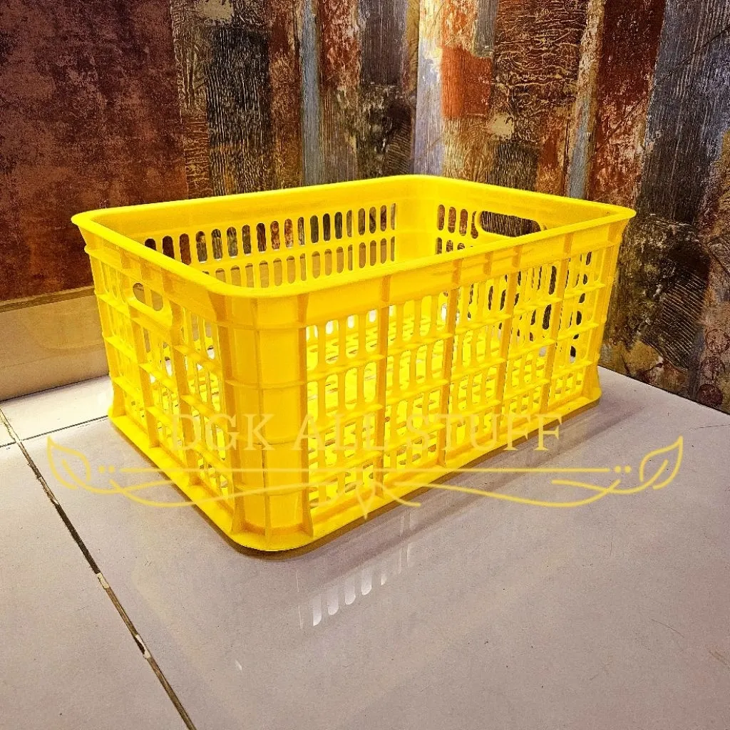 Keranjang Kontainer Container Krat Industri Serbaguna Buah Sayur Boneka Mainan Paket Kargo Kurir Serbaguna Serba guna Multifungsi Kecil KUAT TEBAL Plastik