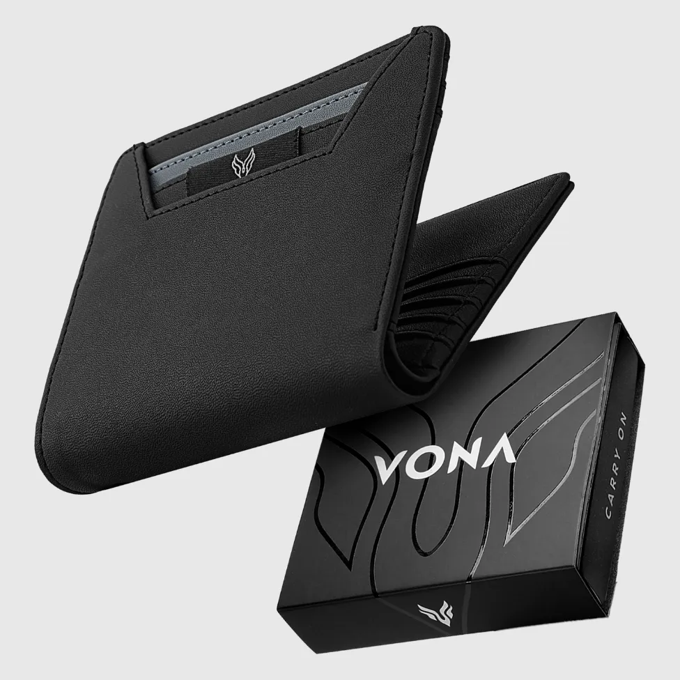 VONA Yara Medium Wallet - Dompet Pria Wanita 3/4 Lipat Kulit Sintetis PU