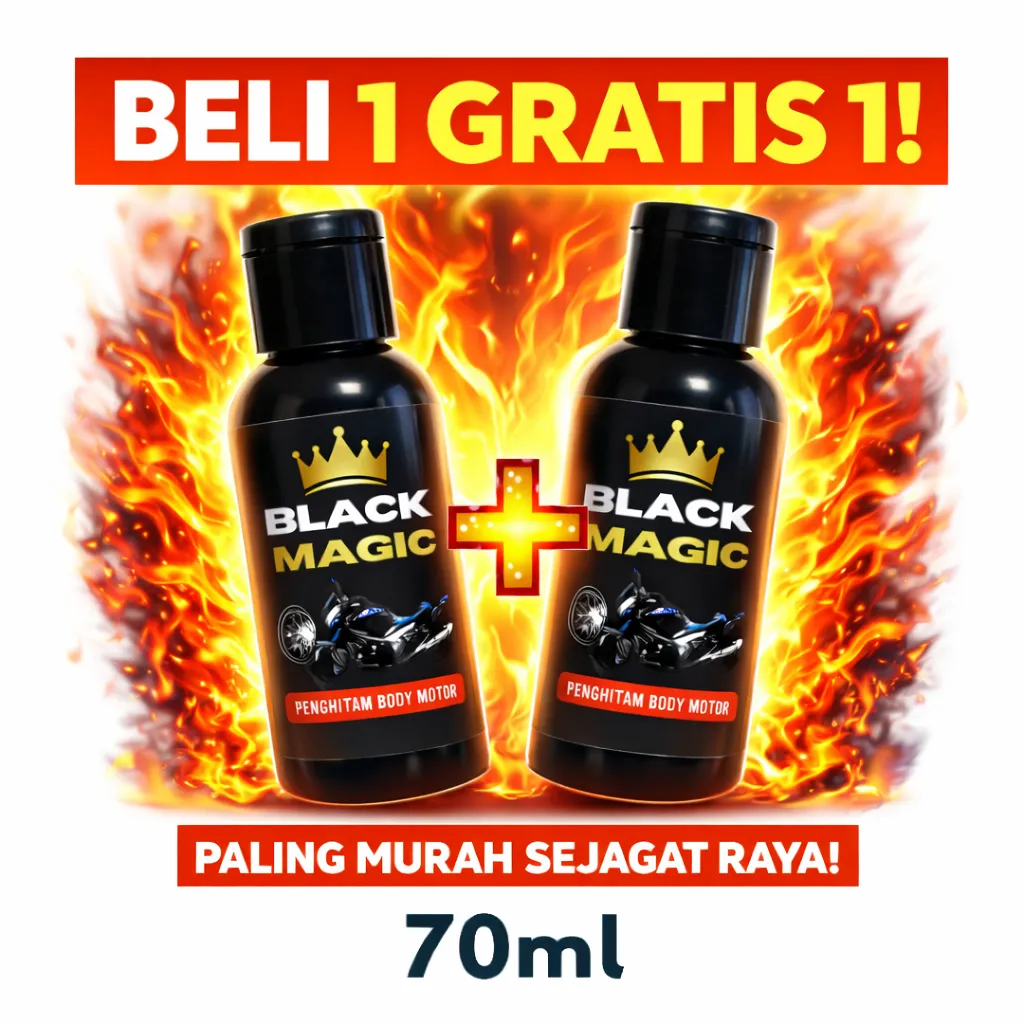 PROMO( BELI 1 GRATIS 1 ) PENGHITAM MOTOR BELI 1 GRATIS 1/BLACK MAGIC/TAHAN LAMA/DASBOARD JADI HITAM