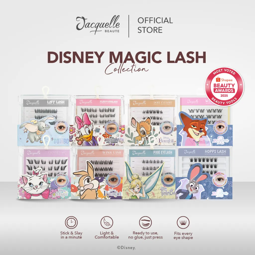 Jacquelle Magic Lash - Cluster Lash DIY Self Lash Extension Bulu Mata Palsu Natural Sudah Termasuk Lem - Disney Zootopia Edition
