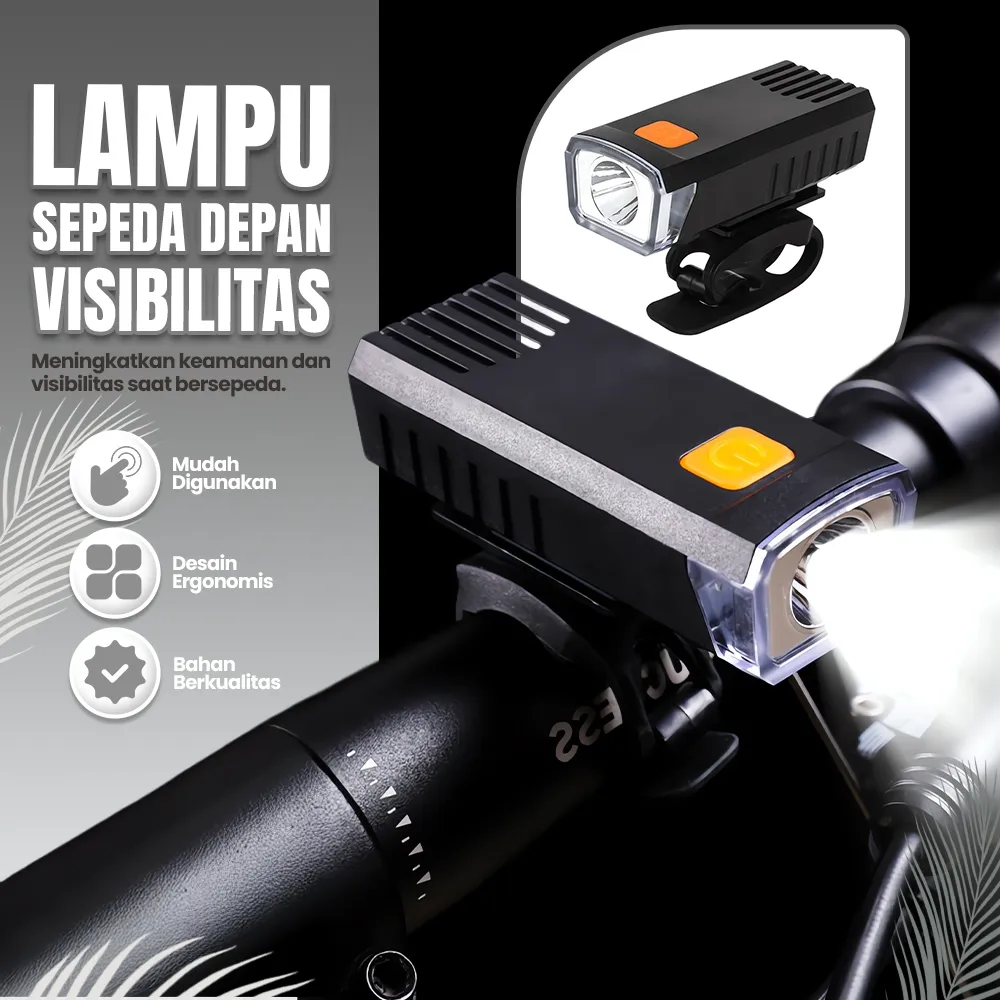 Lampu depan sepeda, lampu kuat, lampu berkendara malam, lampu senter tahan air isi ulang super terang, lampu sepeda gunung, perlengkapan bersepeda