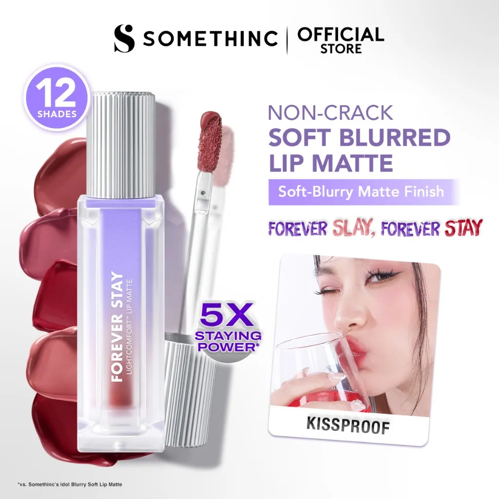 [BARU!] SOMETHINC Foreverstay Lightcomfort™ Lip Matte | Lip Matte Transferproof, Blurring, Non-Drying
