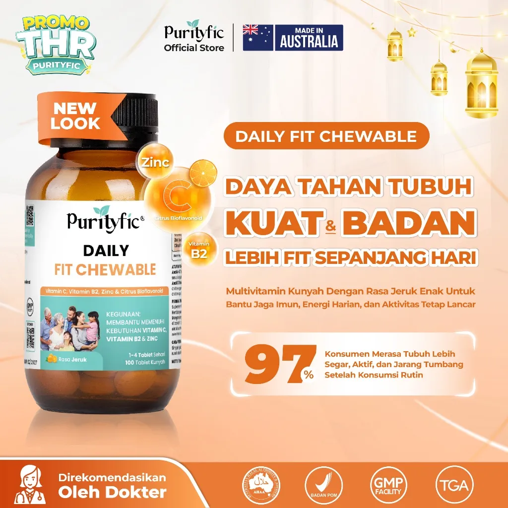 Purityfic Daily Fit Chewable Multivitamin Australia 100 Tablet