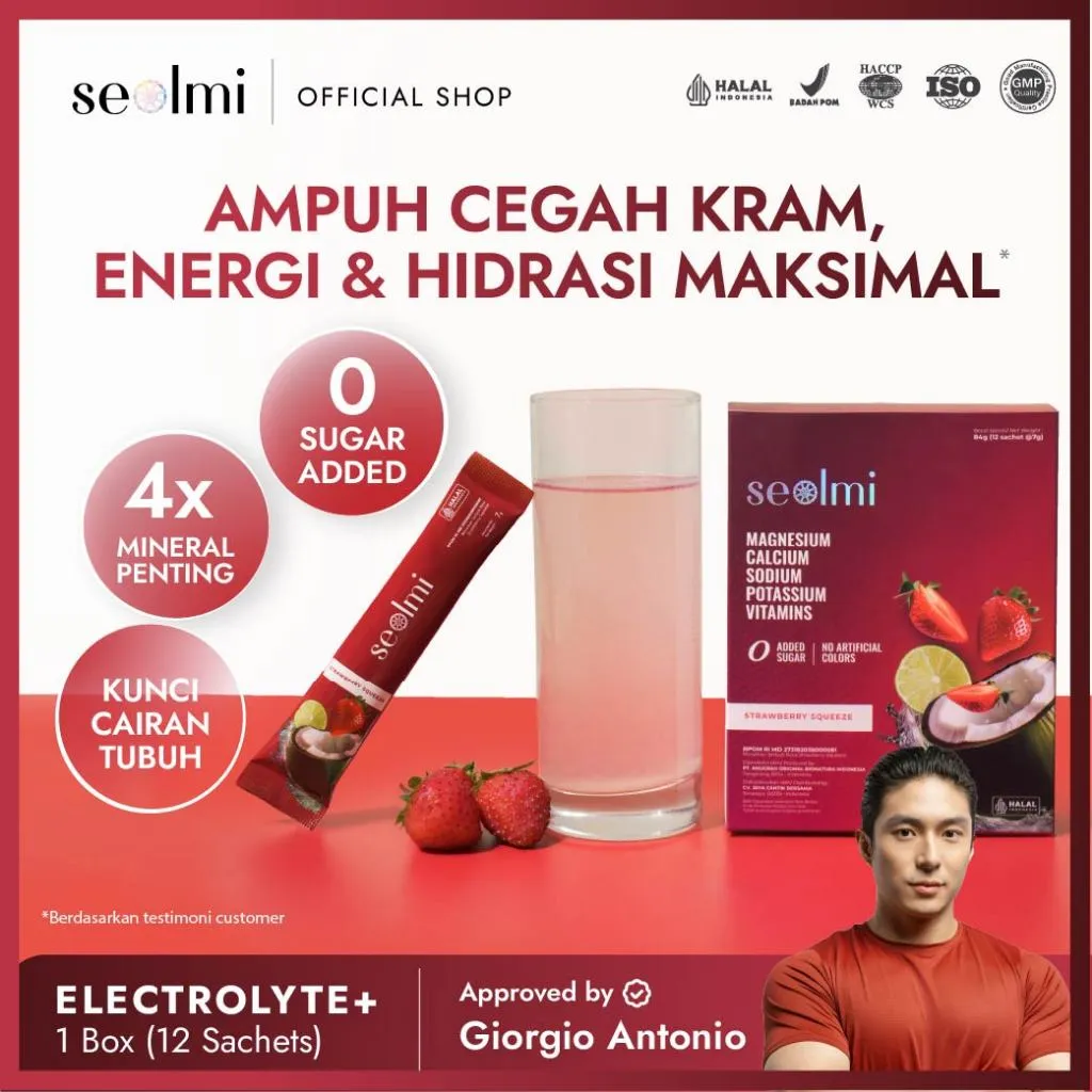 Seolmi Electrolyte Drink - Minuman Elektrolit Anti Dehidrasi Puasa Sahur 0 Sugar BPOM Halal