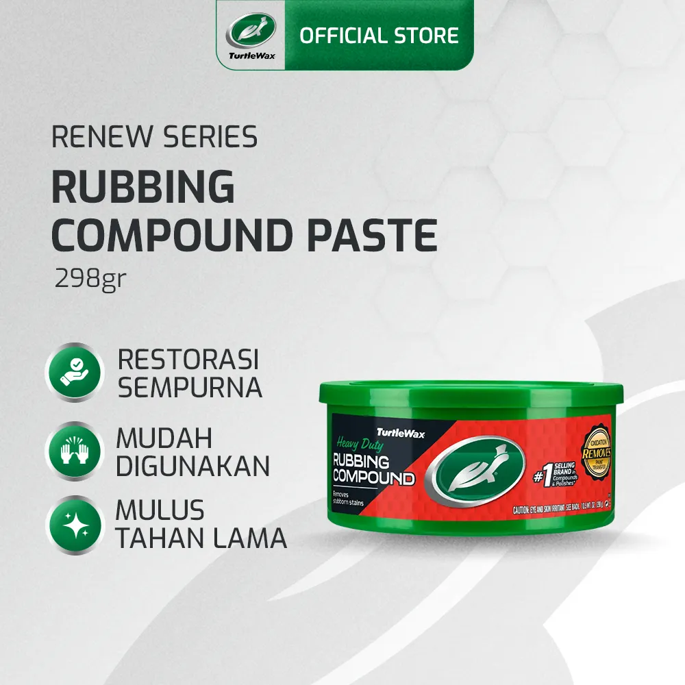 Turtle Wax - Rubbing Compound Pasta 298 g Penghilang Baret Kasar Perawatan Mobil Motor