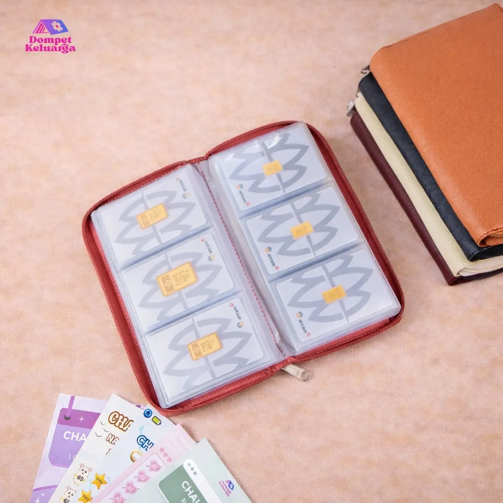 Dompet Keluarga - Cashy Dompet Logam Mulia Album Antam Tempat Penyimpanan Emas 60 Slot