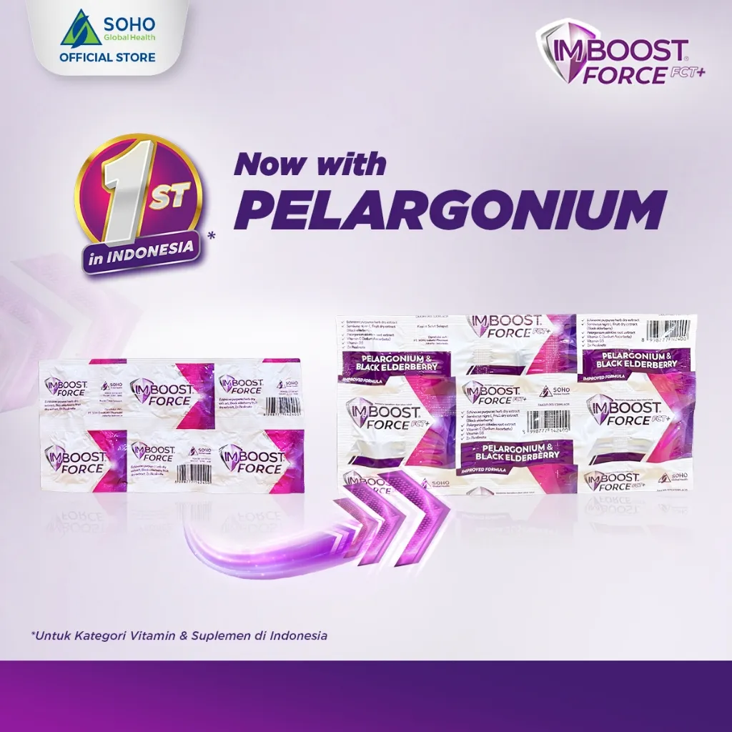 [ NEW IMPROVED FORMULA ] IMBOOST FORCE FCT+ Suplemen Daya Tahan Tubuh / Multivitamin 1 Strip @10 Kaplet