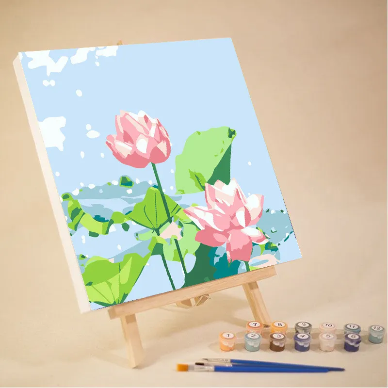PAINT BY NUMBERS / MELUKIS SESUAI ANGKA / SET MEWARNAI ANAK UKURAN 20 X 20 CM
