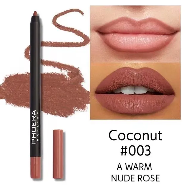 Lip Liner Pencil+Lip Gloss 2 in 1 Matte Lip Liner Pencil 12 Assorted Colors High Pigmented Natural Lip Makeup Soft Pencils Precise long-lasting Lip Liners