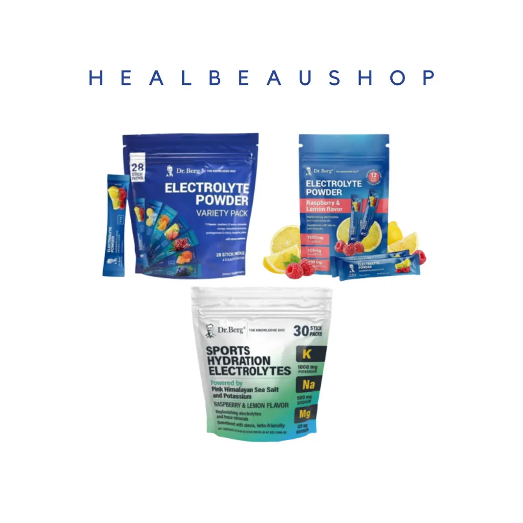 Dr. Berg Electrolytes Powder Zinc Magnesium Potassium 28/30stix Ori USA