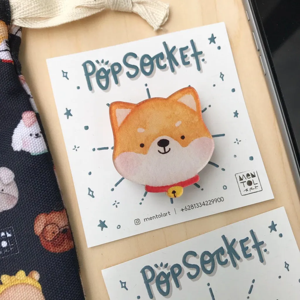 MENTOL ART Acrylic Pop Socket Phone Holder Animals Series - Popsocket Akrilik