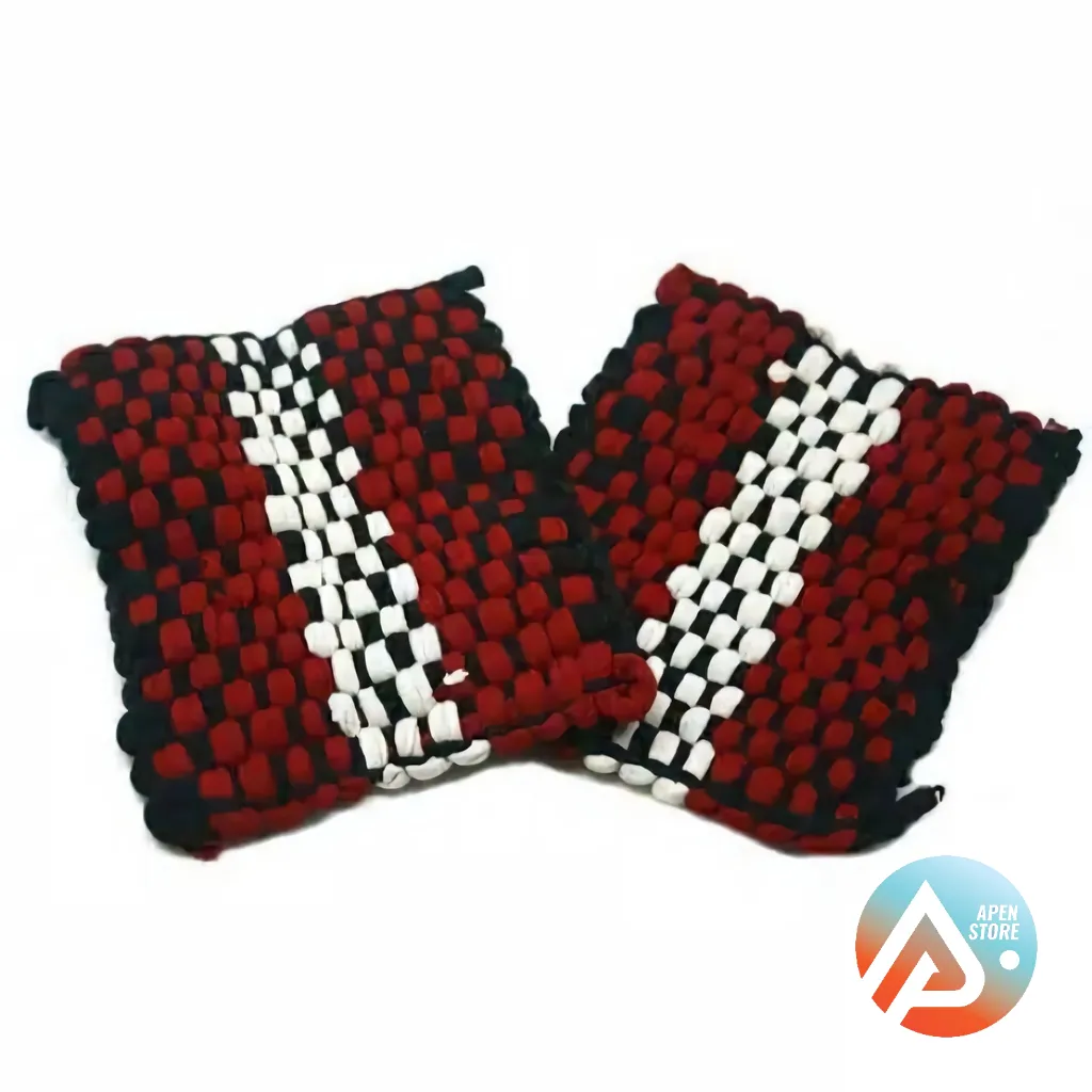 APEN Cempal Kain Lap Pegangan Anti Panas Tatakan Gelas Minuman Dingin Anyaman Ayam Barang Unik