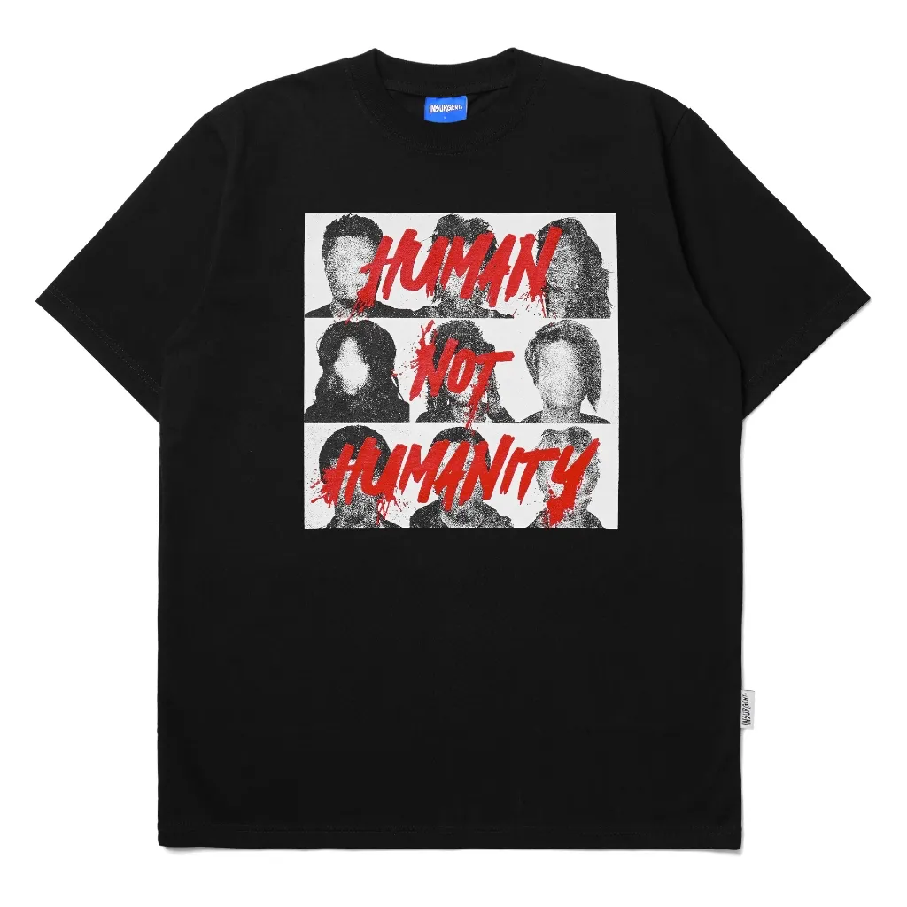 Insurgent Club - Heavyweight Tshirt Kaos Human Not Humanity Black 16s