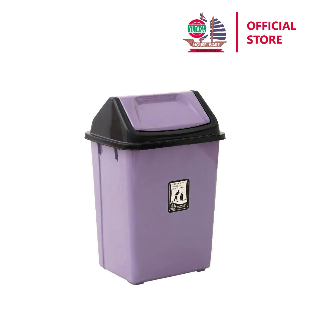 YUTAKA Tempat Sampah Segi Plastik 5L / Tempat Sampah Goyang / Tong Sampah 280/YK