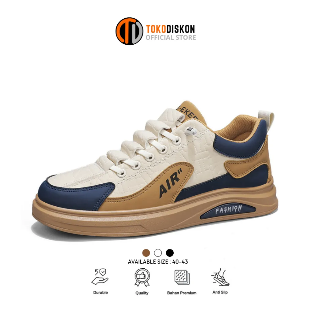 𝗧𝗢𝗞𝗢𝗗𝗜𝗦𝗞𝗢𝗡 Sepatu Sneakers Sporty Pria Sepatu daily kasual Fashion durable perform Quality Aer