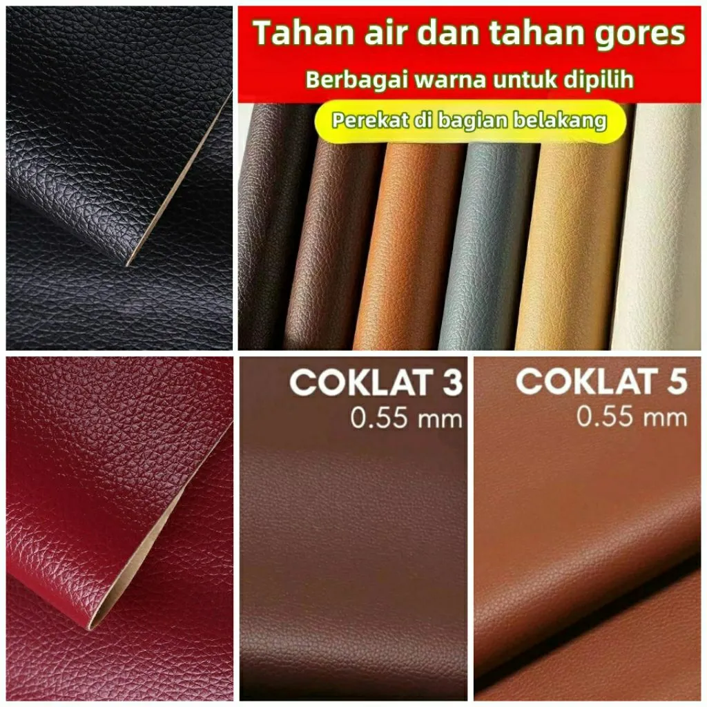 Termurah!! Sticker Kulit Jok Motor Stiker Kulit Sofa Buka Langsung Tempel Tebal Lengket