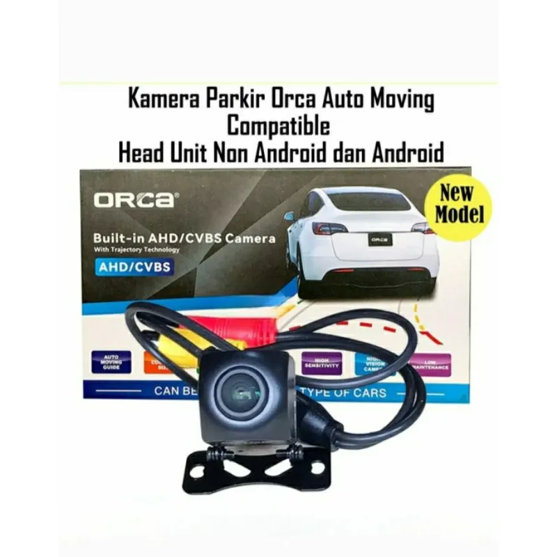 Kamera Mundur Mobil ORCA MCH-888 AHD / CVBS AUTO MOVING LINE UNIVERSAL Rear Car Camera Parkir MC8H88 MCH 888 AHD/CVBS Night Vision