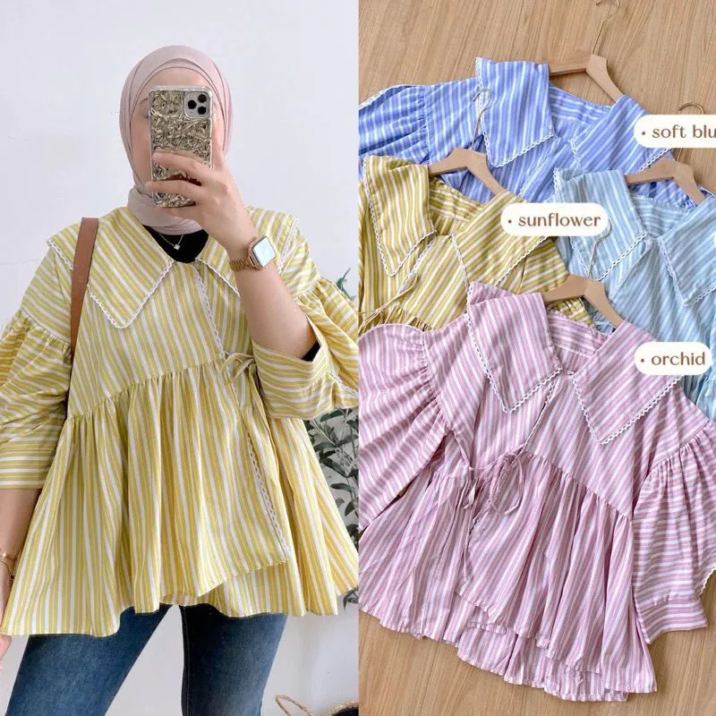 GIRLFASHIONSTORY ORIGINAL LINKA BLOUSE READY STOK SIAP KIRIM