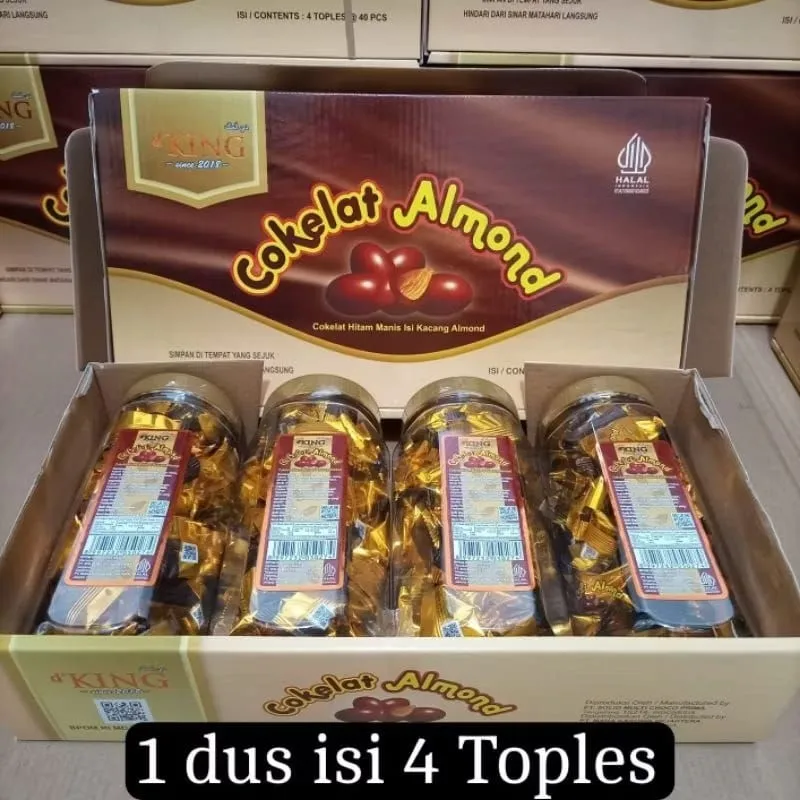 COKLAT ALMOND MUZDALIFAH VIRAL ISI 4 TOPLES