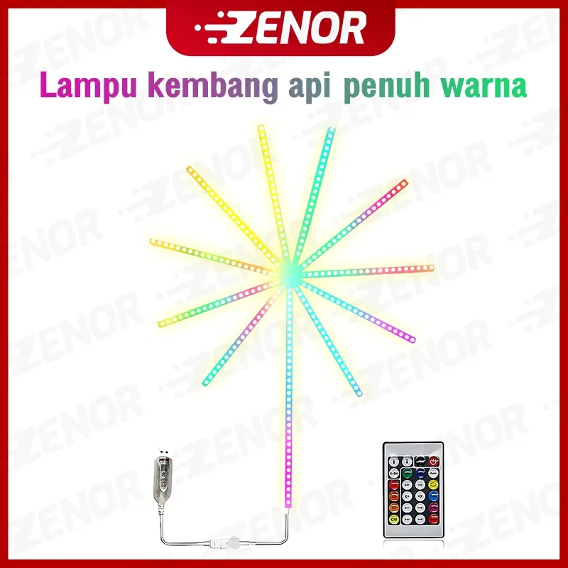 LAMPU STRIP LED KEMBANG API / LAMPU LED STRIP Lampu LED berwarna-warni dengan kontrol musik, efek air terjun, dan efek kembang api penuh warna Interaksi Musik / Kontrol Otomatis Fungsi Lengkap
