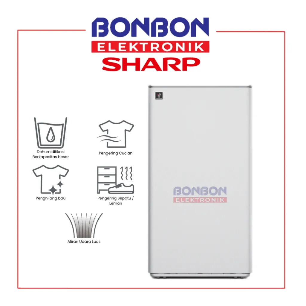 SHARP Dehumidifier 4,5L DW-T30HY-W Ion Plasmacluster - 77m² Area