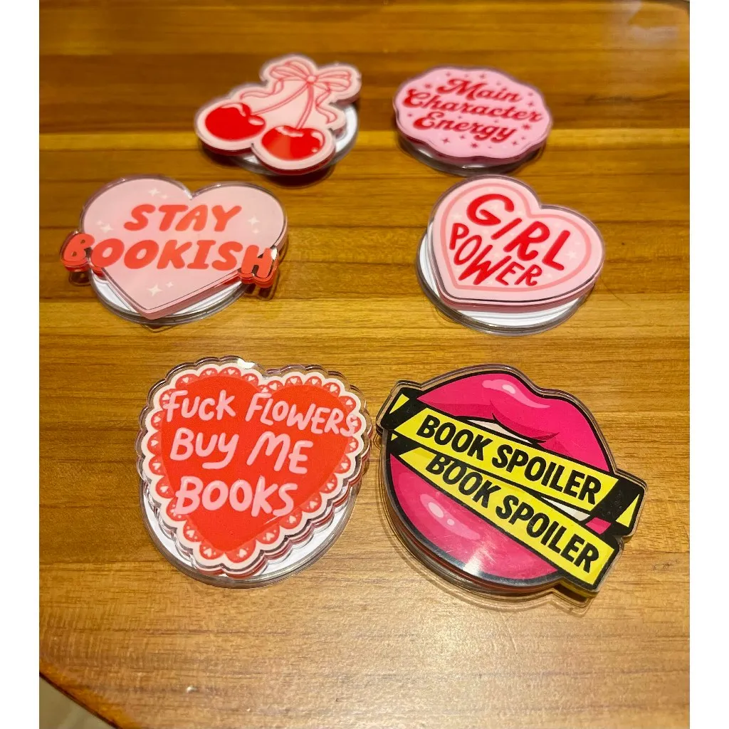 HeyDeary PopSocket Magsafe Acrylic Pink Bookish Edition