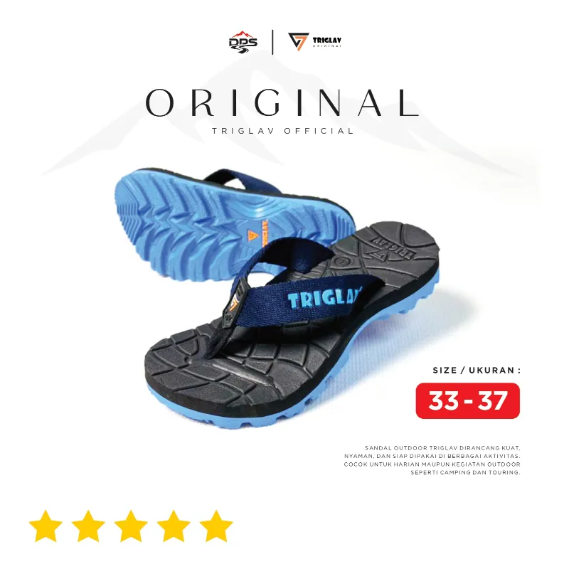 TRIGLAV ORIGINAL Sandal Outdoor Anak Laki-Laki 6–12 Tahun Nyaman & Awet / Brand Lokal 100% Asli