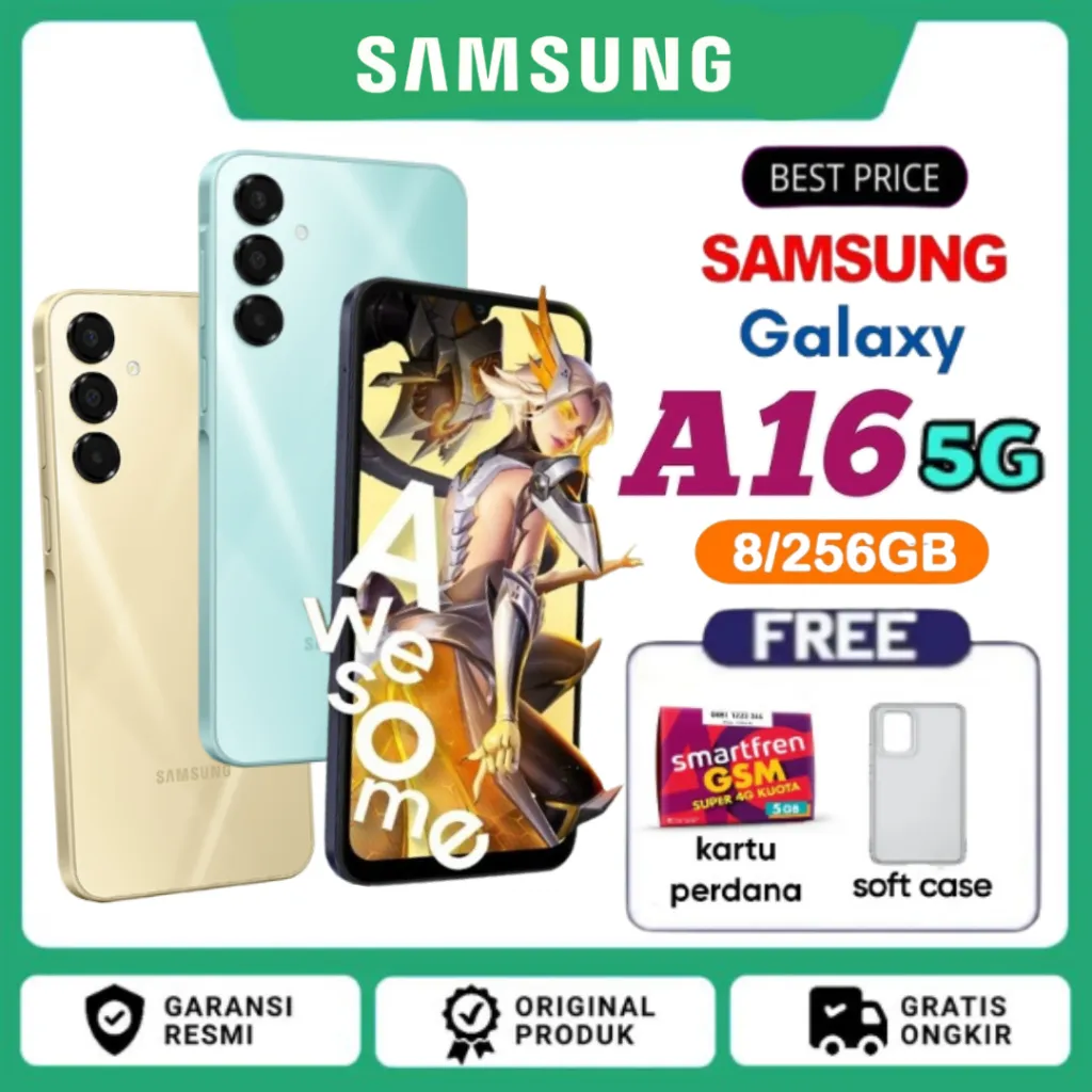 Samsung Galaxy A16 5G 8GB/256GB - Bergaransi dan Extra Bonus A16 4G 8GB/256GB