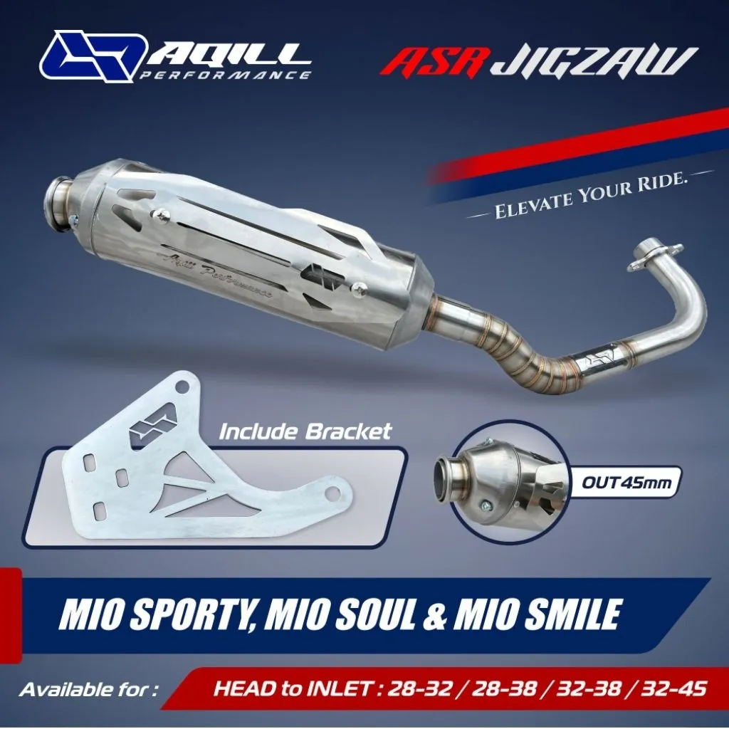 knalpot standar racing mio karbu aqil exhaust asr jigzaw titan series
