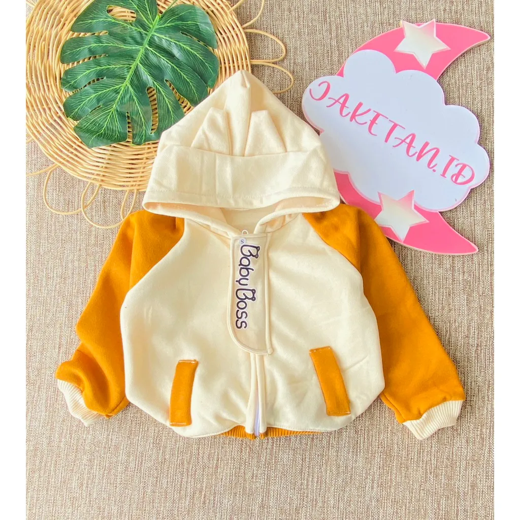 JAKETAN-Jaket bayi karakter baby boss untuk usia 3bulan-4 tahun max Bb 18kg bahan fleece