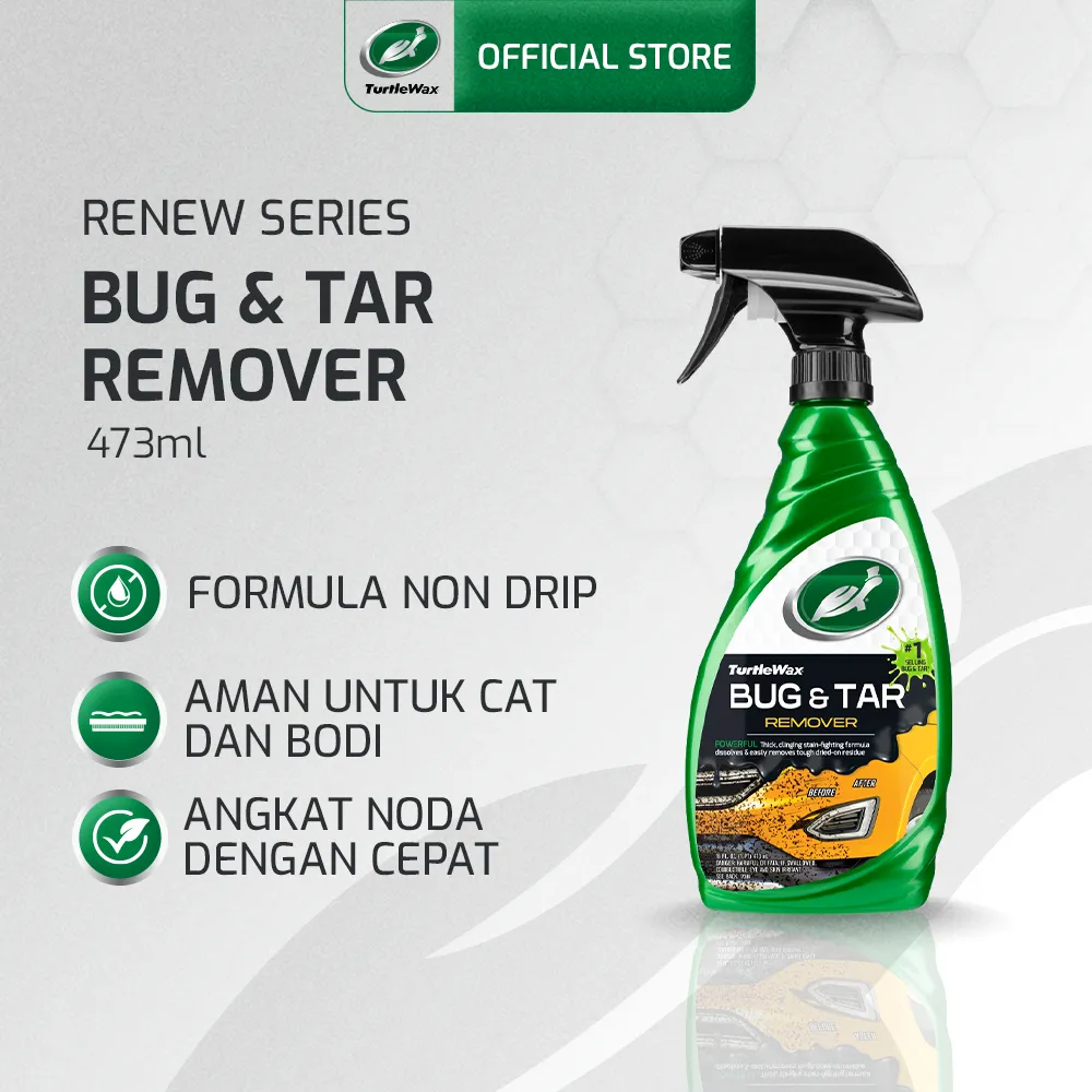Turtle Wax - Bug & Tar Remover 473 ml Pembersih Penghilang Aspal, Getah, Serangga, Noda Lem