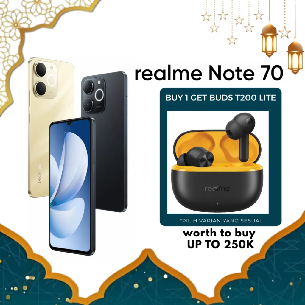 devilmimi  realme Note 70 Smart Touch RAM 4GB+8GB/128GB Ultra tipis 7.94mm Titan Battery 6300mAh ORI