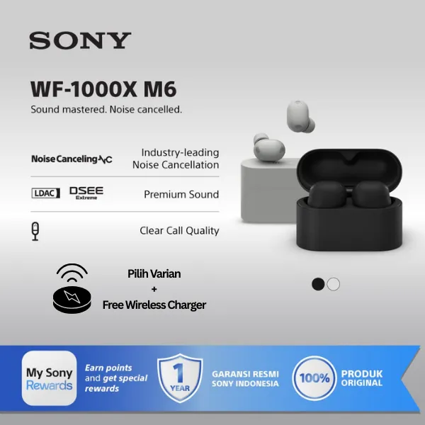 Sony WF1000XM6 / WF-1000XM6 / WF 1000 XM6 True Wireless Earbuds ANC TWS Earphone