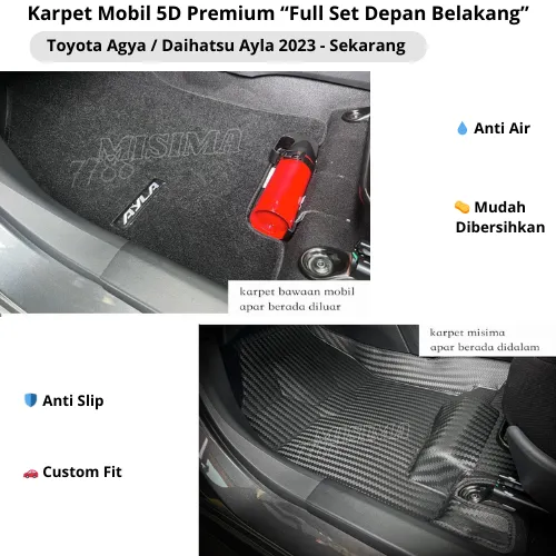 Karpet 5d untuk mobil Agya / Ayla 2023-sekarang