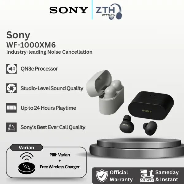 Sony WF1000XM6 / WF-1000XM6 / WF 1000 XM6 True Wireless Earbuds ANC TWS Earphone
