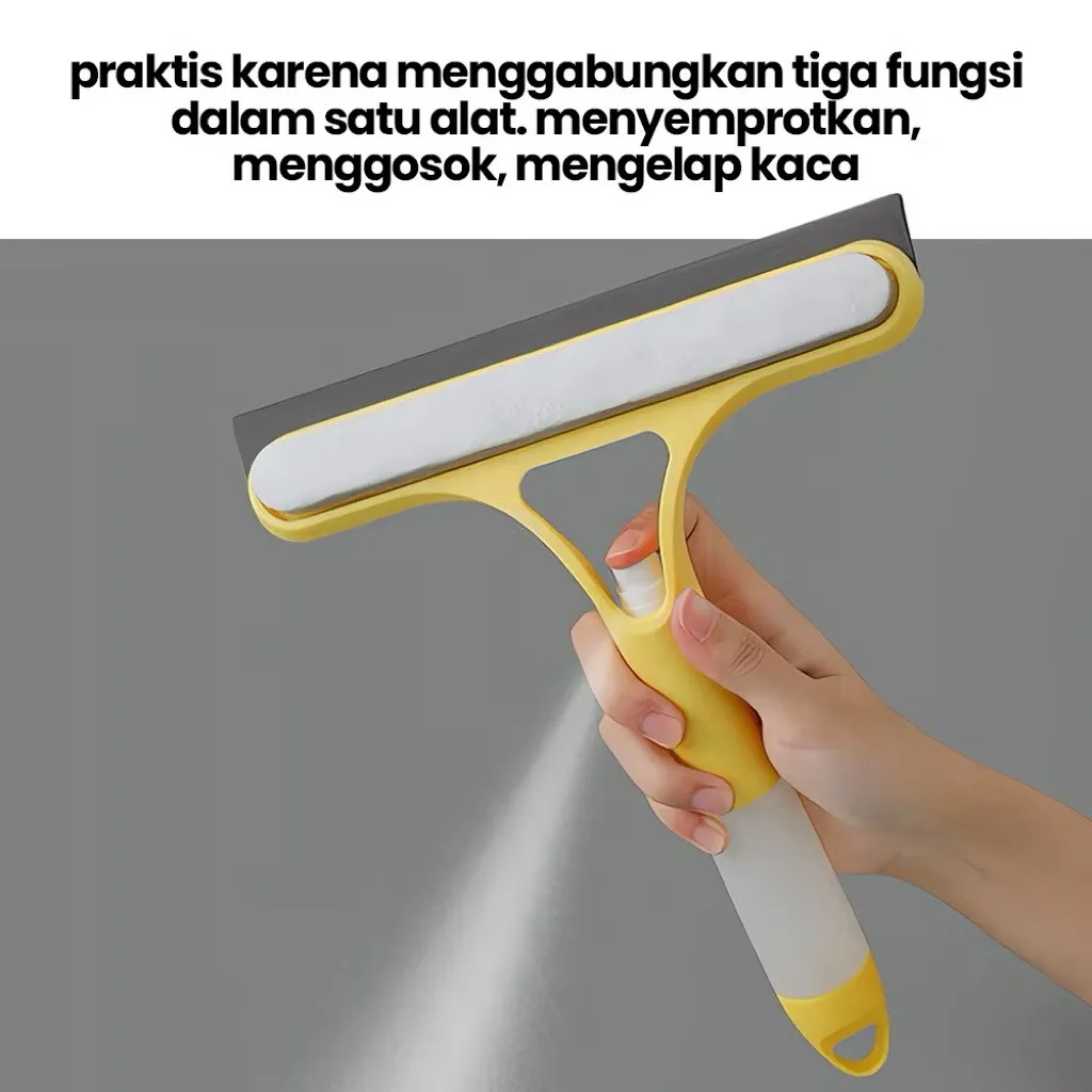 [ACQ] Alat Pembersih Kaca Jendela 3in1 Wiper Spray Window Pembersih Kaca