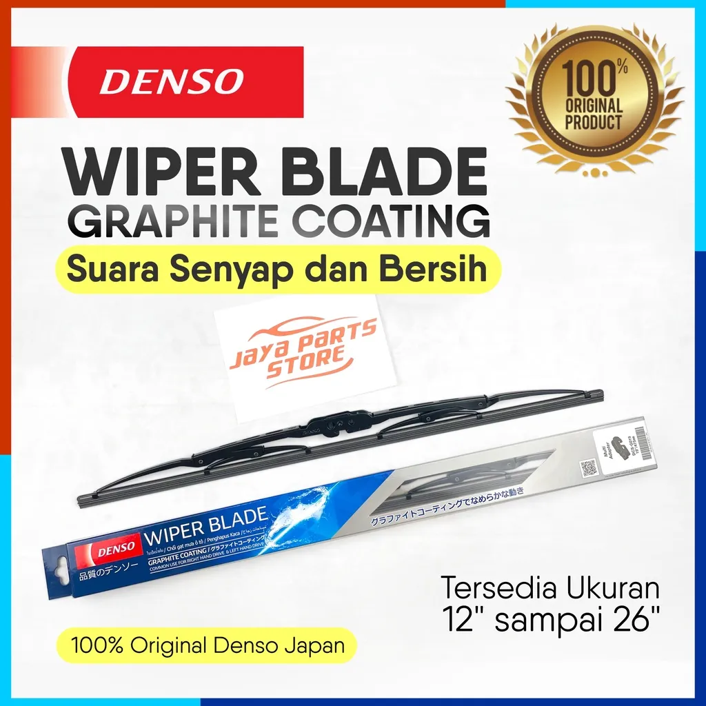 Wiper Kaca Mobil Depan - Denso DCS Series Graphite Coating Anti Karat - Universal Segala Jenis Mobil