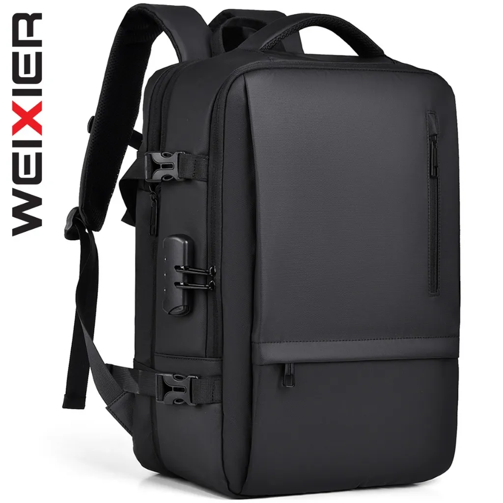 WEIXIER B694 Tas Punggung Pria Ransel Laptop Expandable USB Port Anti Maling WX-OS
