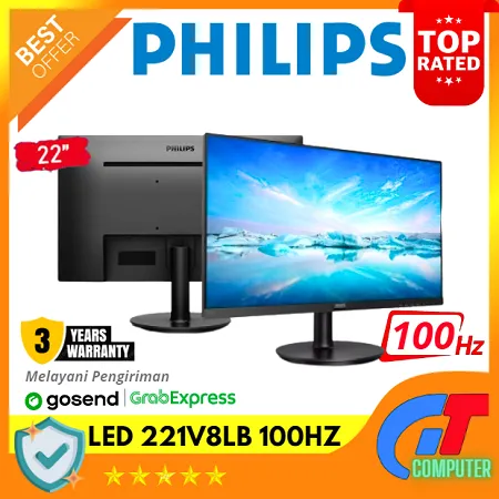 Monitor LED Philips 221V8LB 22" FHD 1080p 100Hz VGA HDMI Vesa