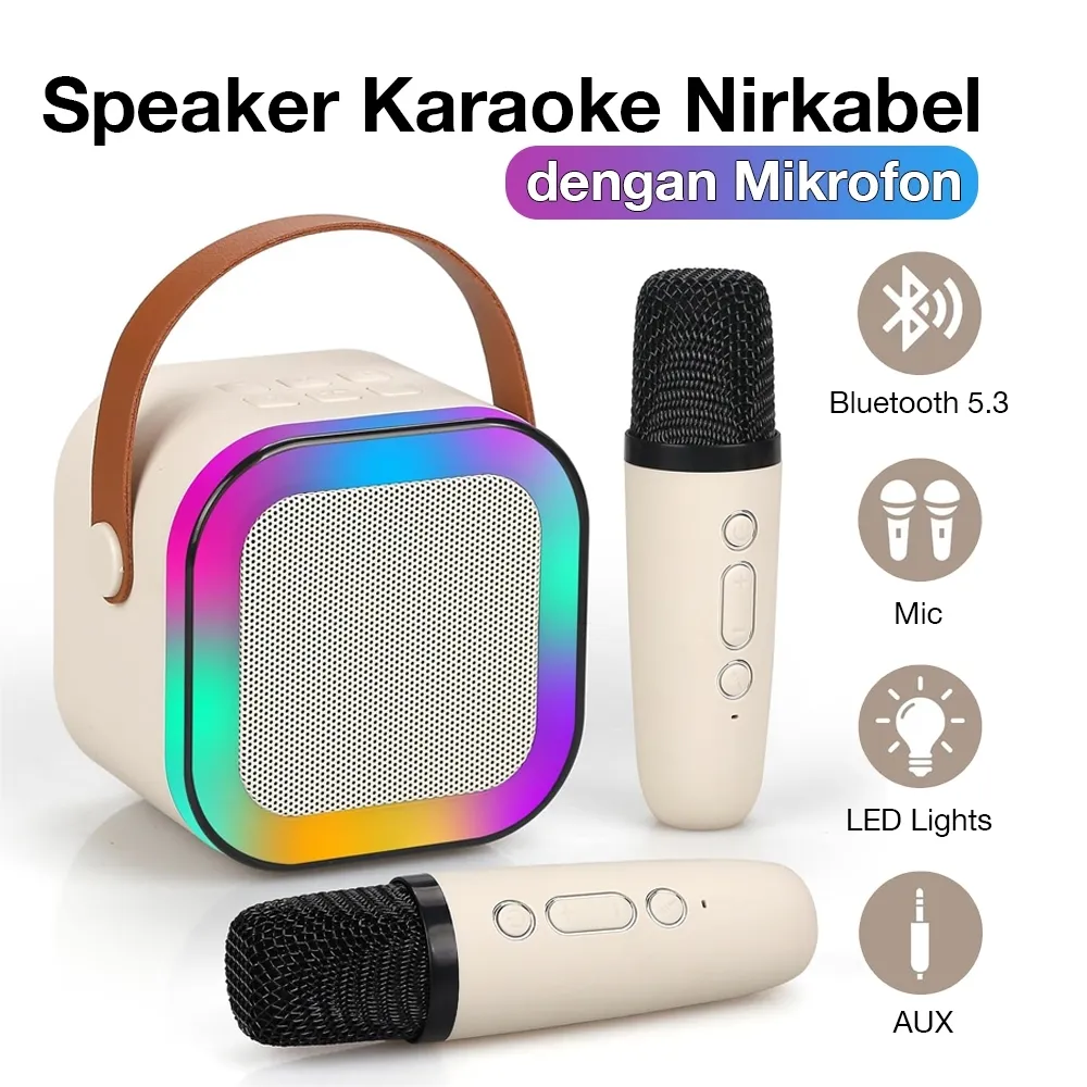 [COD] Speaker Bluetooth Karaoke 2 Set Mic Mini Speaker Karaoke Portable Karaoke Bluetooth Speaker Portable with 2 MIC 1 SET speaker karaoke bluetooth K1/K12/Y1