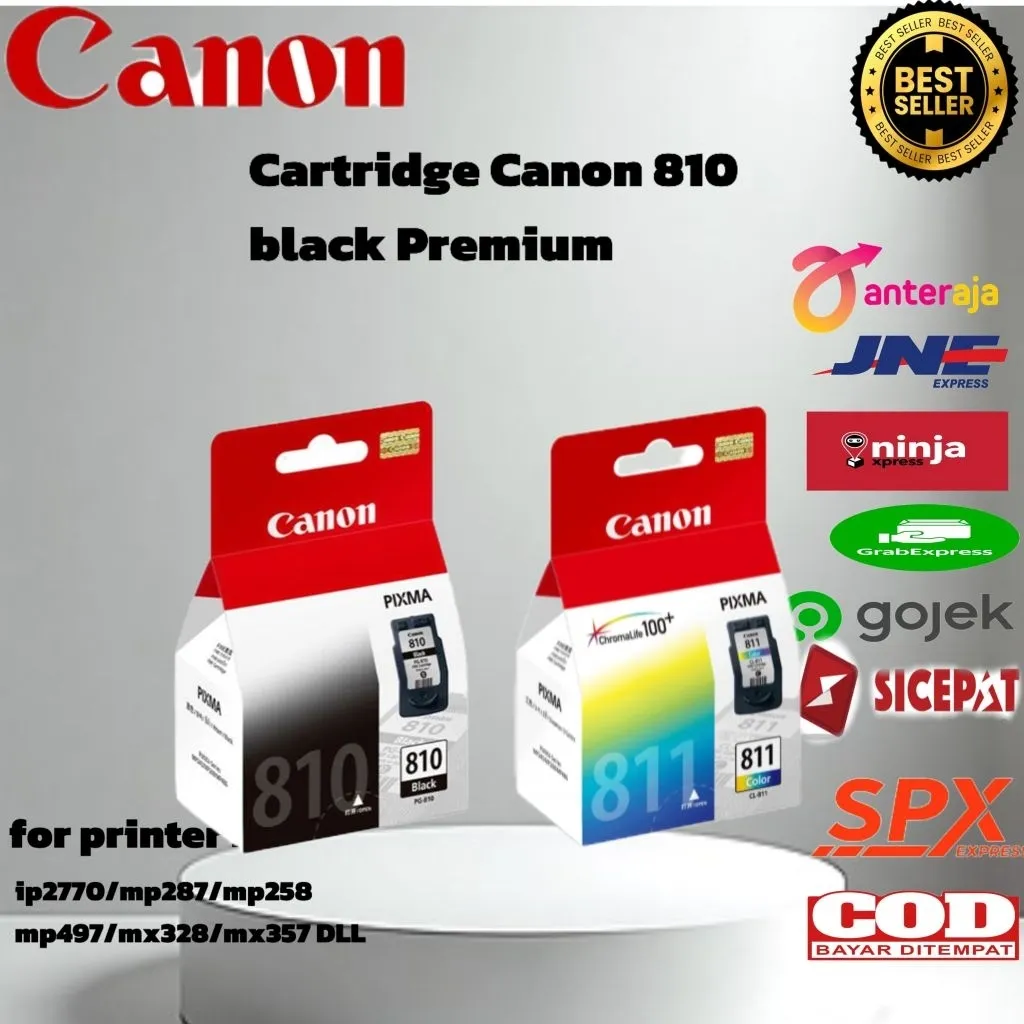 cartridge Tinta  canon 810 black +811 color premium