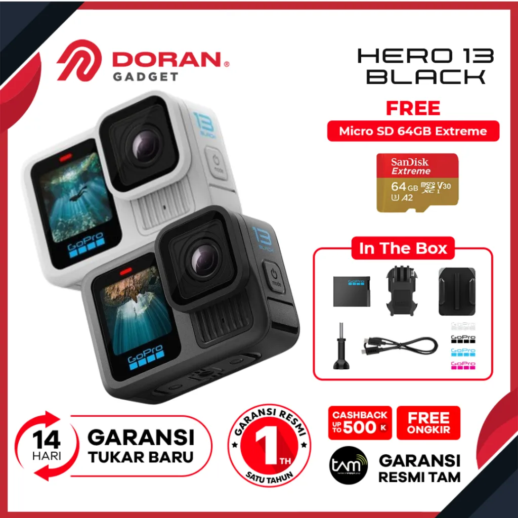 GoPro Hero 13 Black Action Camera Original - Garansi 1 Tahun