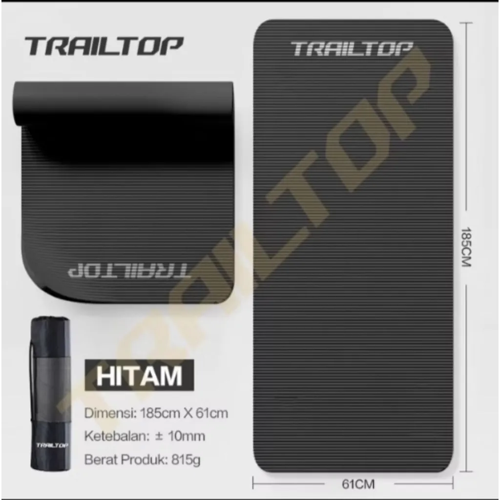 TrailTop Matras Olahraga NBR Yoga Mat Matras Karpet Olahraga Anti Slip