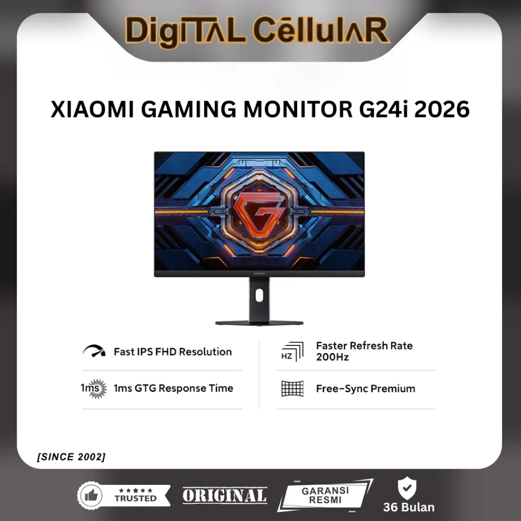 (DCG) Xiaomi Gaming Monitor G24i 2026 | Fast IPS FHD Resolution | Faster Refresh Rate 200Hz Garansi Resmi
