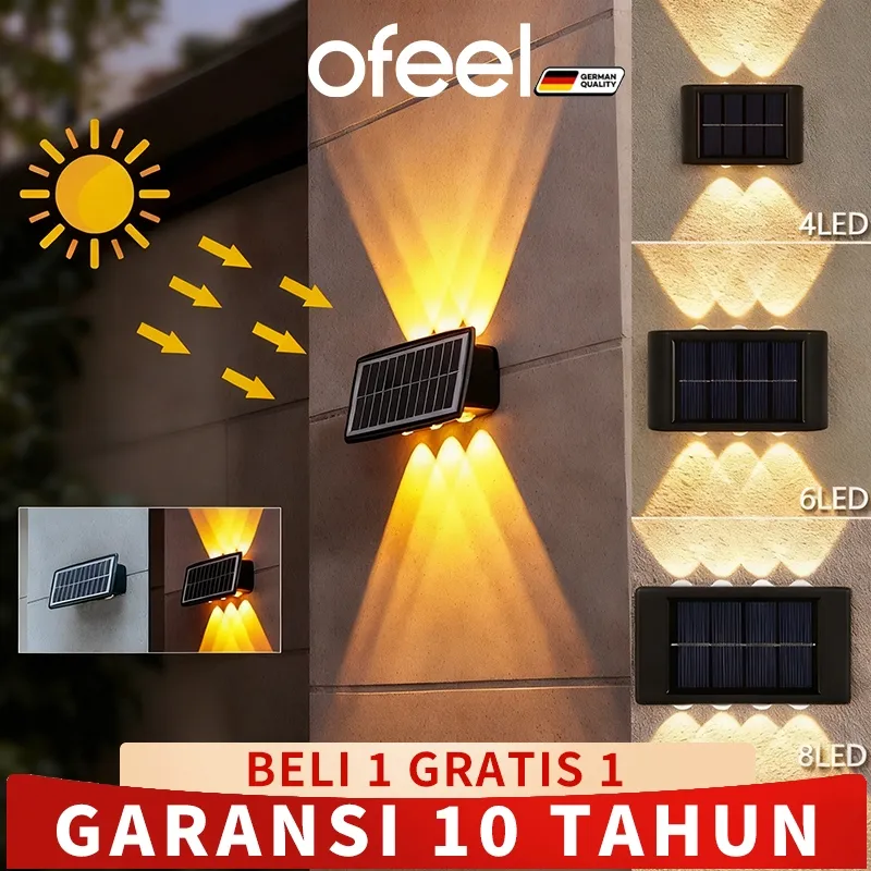 OFEEL Lampu Tenaga Surya lampu dinding outdoor  lampu hias sensor Taman light lampu taman  Anti air