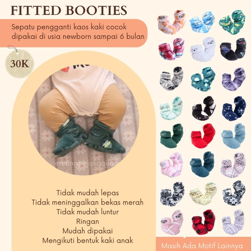 ( BISA COD ) Fitted booties Cuddle Me / kaos kaki newborn / sepatu prewalker cuddleme  fitted booties cuddle me perlengkapan travelling bayi kaos kaki sepatu lucu bayi/baby newborn anak laki laki perempuan sendal anti slip 0 - 12 bulan hampers motif
