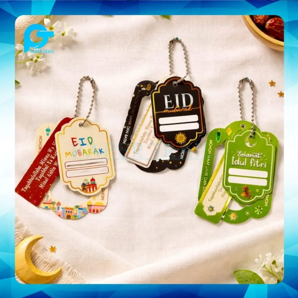 (10 set) Hangtag Hampers Idul Fitri 3-in-1 | Hangtag Premium Eksklusif Lebaran Idul Fitri